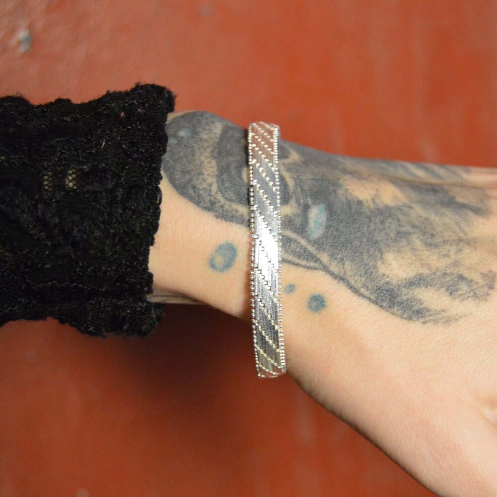 Elegant sterling silver chain bracelet, 7" - Picture 2 of 7